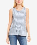 Two By Vince Camuto Striped Faux-wrap Top