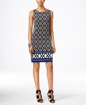 Inc International Concepts Sleeveless Printed Shift Dress, Only At Macy's