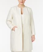 Calvin Klein Plus Size Sequined Tweed Duster Jacket