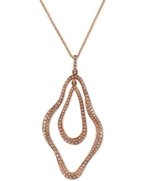 Pave Rose By Effy Diamond Pendant Necklace (5/8 Ct. T.w.) In 14k Rose Gold