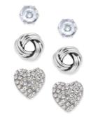 Thalia Sodi Silver-tone Mix And Match Stud Earring Trio, Only At Macy's