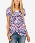 Lucky Brand Printed Scoop-neck T-shirt