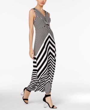 Ny Collection Chevron-print Hardware Maxi Dress