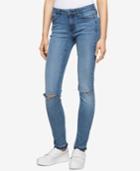 Calvin Klein Jeans Ultimate Ripped Faded Blue Berry Wash Skinny Jeans