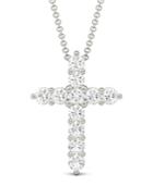 Moissanite Cross Pendant (1-1/10 Ct. T.w. Diamond Equivalent) In 14k White Gold