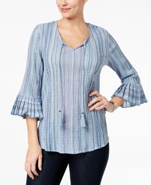 Style & Co Pleated Bell-sleeve Top Available In Regular & Petite Sizes, Created For Macy's