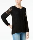 Style & Co Lace Peasant Top, Created For Macy's