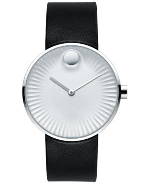 Movado Men's Swiss Edge Black Rubber Strap Watch 40mm 3680001