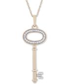 Diamond Key 18 Pendant Necklace (1/10 Ct. T.w.) In 14k Gold