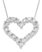 Trumiracle Diamond Heart Pendant Necklace In 10k White Gold (1/4 Ct. T.w.)
