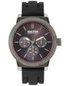 Kenneth Cole Reaction Men's Black Silicone Strap Watch 48mm 10031942