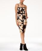 Material Girl Juniors' Printed Illusion Bodycon Dress, Created For Macy's