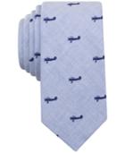 Bar Iii Men's Vintage Flight Plane-print Skinny Tie, Only At Macy's
