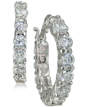 Giani Bernini Cubic Zirconia Hoop Earrings In Sterling Silver Or 14k Gold-plated Sterling Silver, Created For Macy's