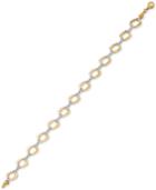 Two-tone Oval Link Reversible Bracelet In 10k Gold & White Gold