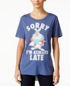 Hybrid Juniors' Sorry Late High-low Graphic T-shirt