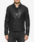 Calvin Klein Jeans Men's Bonded Faux-leather Aviator Jacket