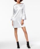 Armani Exchange Satin Bell-sleeve Shift Dress