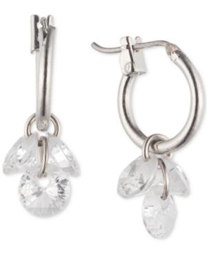 Lonna & Lilly Silver-tone Cubic Zirconia Hoop With Drop Earrings