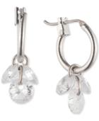 Lonna & Lilly Silver-tone Cubic Zirconia Hoop With Drop Earrings