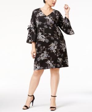 Jessica Howard Plus Size Flutter-sleeve Shift Dress
