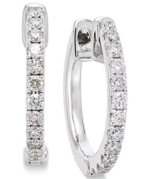 Diamond Hoop Earrings (1/3 Ct. T.w.) In 14k White Gold