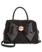 Betsey Johnson Medium Satchel With Removable Bow