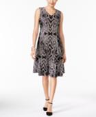 Jm Collection Printed Chain-neck Dress, Only At Macy's