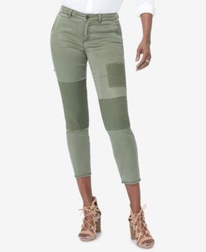 Nydj Tummy-control Patchwork Cropped Jeans