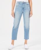 Black Daisy Juniors' Bella Cropped Raw-edged Jeans
