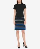 Tommy Hilfiger Border Striped Sheath Dress