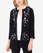 Tahari Asl Laser-cut Cutout Blazer