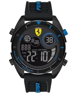 Ferrari Men's Forza Analong-digital Black Silicone Strap Watch 45mm