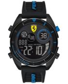 Ferrari Men's Forza Analong-digital Black Silicone Strap Watch 45mm