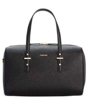 Calvin Klein Saffiano Barrel Satchel