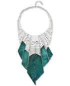 Robert Lee Morris Soho Two-tone Hammered Statement Necklace, 14 + 2 Extender
