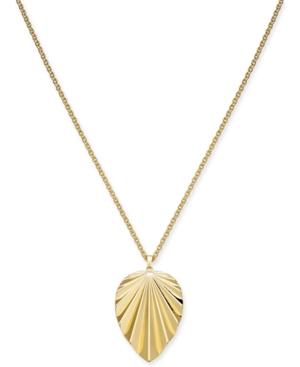 Thalia Sodi Gold-tone Palm Leaf Long Pendant Necklace, 32 + 3 Extension, Created For Macy's