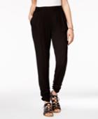 Rewash Juniors' Pleat-front Ruched-ankle Soft Pants