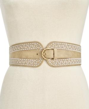 Inc International Concepts Embroidered Stretch Belt, Only At Macy's