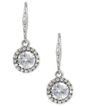 Betsey Johnson Silver-tone Crystal Drop Earrings