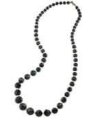 Carolee Hematite-tone Imitation Pearl And Bead Necklace