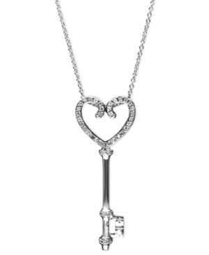 Effy Diamond Diamond Heart Key Pendant (1/5 Ct. T.w.) In 14k White Gold