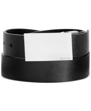 Calvin Klein Saffiano Plaque Reversible Belt