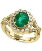 Brasilica By Effy Emerald (1-1/2 Ct. T.w.) And Diamond (3/8 Ct. T.w.) Ring In 14k Gold