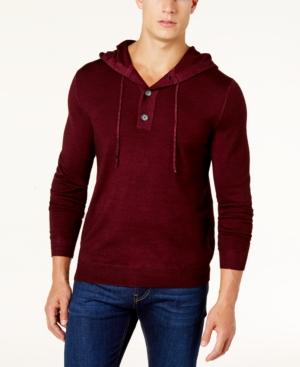 Club Room Men's Merino Wool Hooded Sweater, Created For Macy's