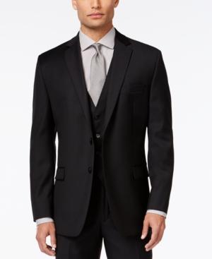 Calvin Klein Black Solid Slim-fit Jacket