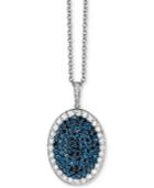 Effy Diamond Pendant Necklace (1-5/8 Ct. T.w.) In 14k White Gold