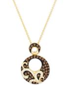Le Vian Chocolatier Diamond Paisley Design Pendant Necklace (1/2 Ct. T.w.) In 14k Gold