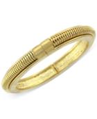 Vince Camuto Gold-tone Suede Inlay Hinged Bangle