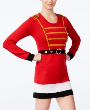 Planet Gold Juniors' Nutcracker Holiday Sweater Dress